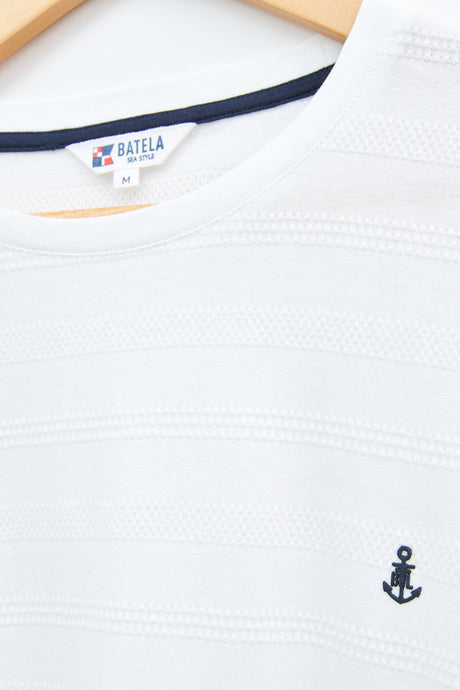 CAMISETA DE MANGA CORTA, CUELLO REDONDO Y PUNTO PIQUÉ 2