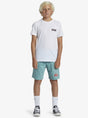 BERMUDA EASY DAY ALGODÓN QUIKSILVER LOGO TURQUESA 1