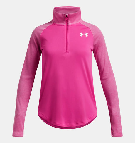 POLO MEDIA CREMALLERA UNDER ARMOUR TECH FUCSIA 1