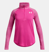 POLO MEDIA CREMALLERA UNDER ARMOUR TECH FUCSIA 1