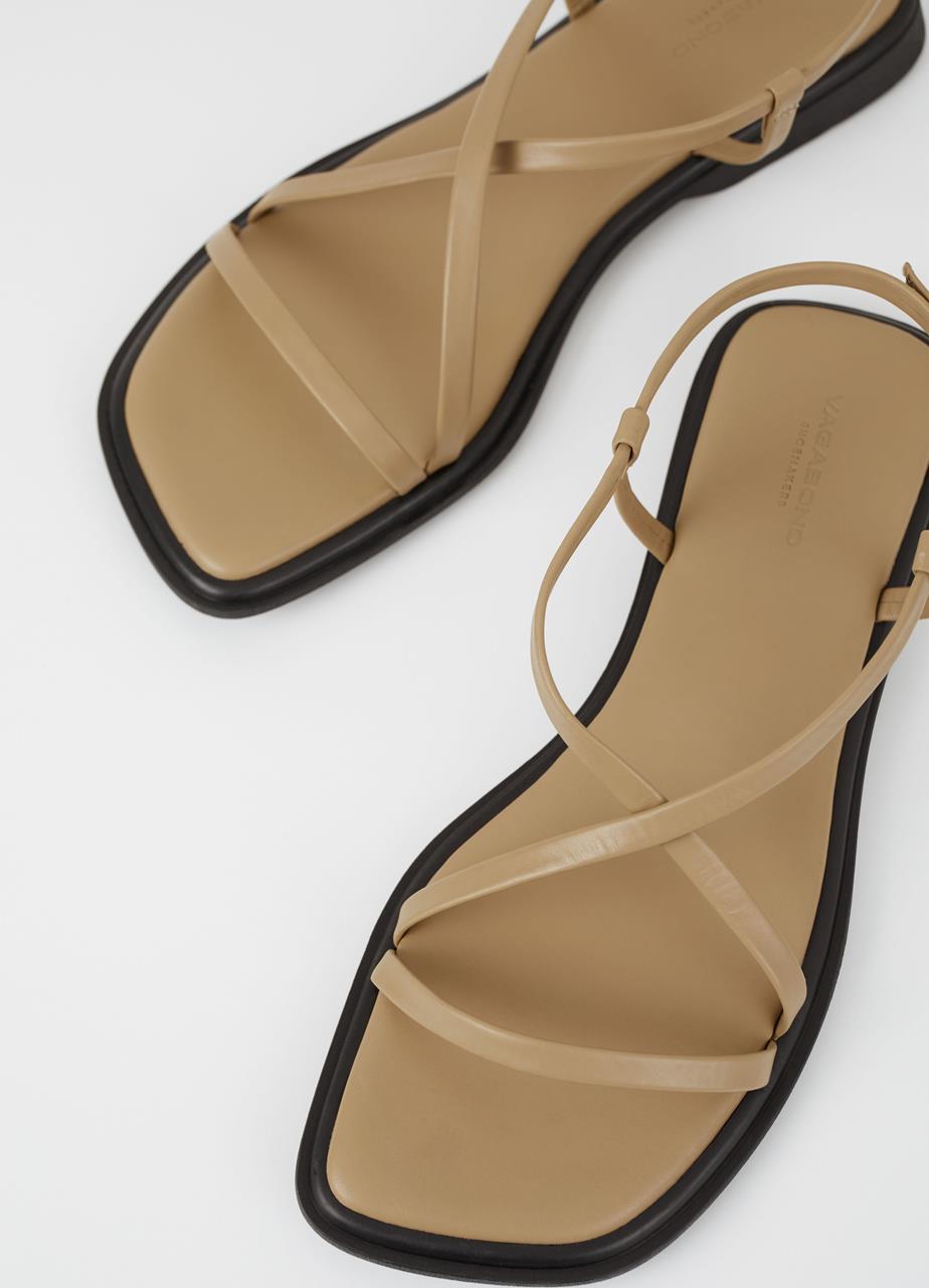 SANDALIAS BEIGE CUERO VAGABOND 1