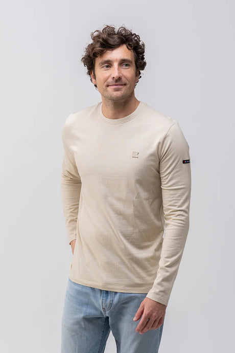 CAMISETA BATELA ALGODÓN BANDERAS BEIGE 2