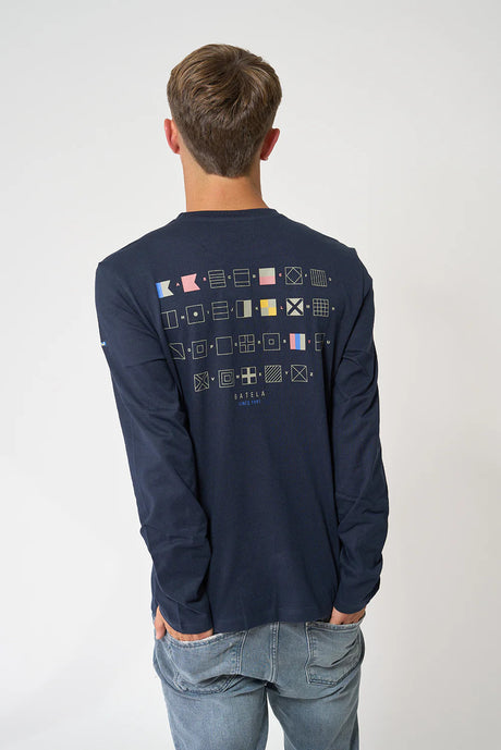 CAMISETA BATELA ALGODÓN BANDERAS MARINO 1