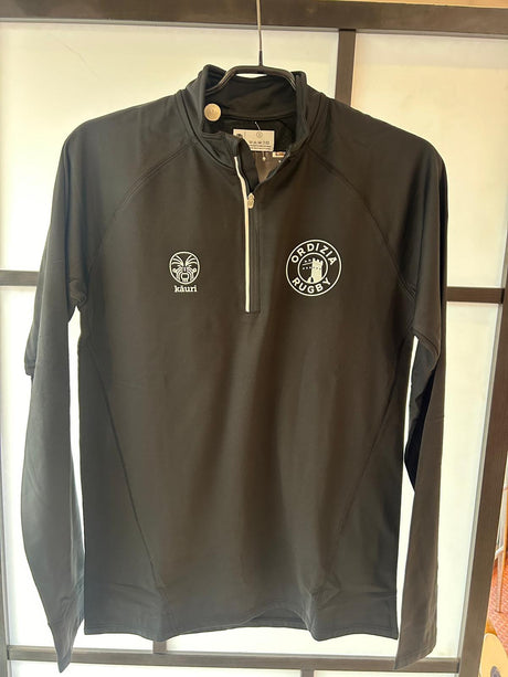 POLO 1/2 CREMALLERA ORDIZIA RUGBY NEGRO 1