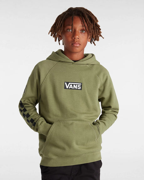 SUDADERA VANS BOXED CANGURO VERDE JR 1