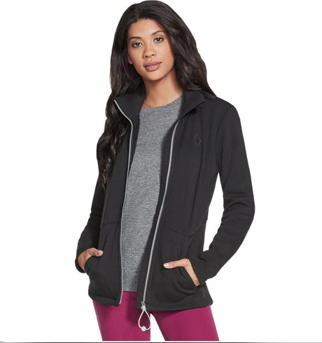 CHAQUETA MUJER INTERIOR CALIENTE EXTERIOR ALGODON NEGRA ENTALLADA 1