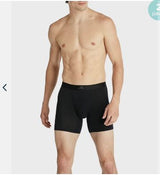 Calzoncillos bóxer ergonómicos, paquete de 2, color negro 1