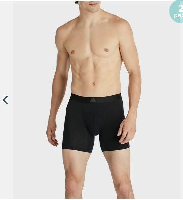 Calzoncillos bóxer ergonómicos, paquete de 2, color negro 1