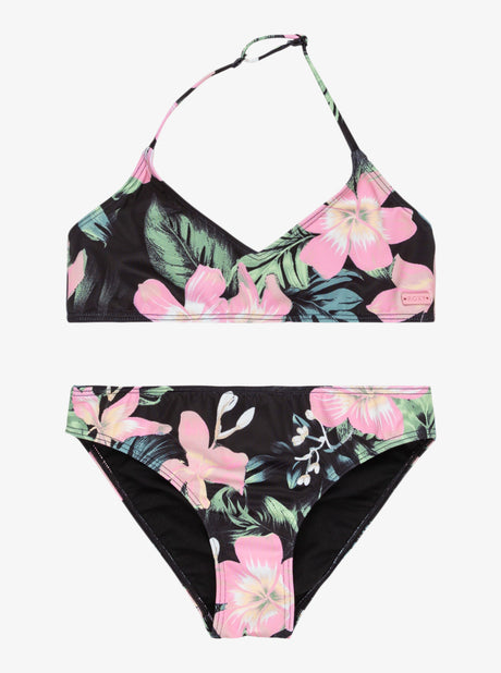 BIKINI DEPORTIVO PARA NIÑA, MARCA ROXY ESTAMPADO FLORES 1