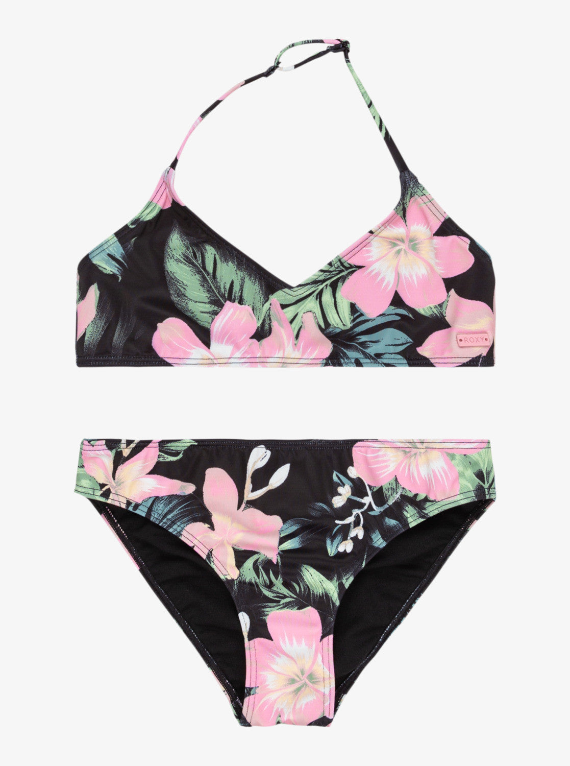 BIKINI DEPORTIVO PARA NIÑA, MARCA ROXY ESTAMPADO FLORES 1
