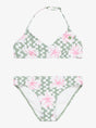 BIKINI DEPORTIVO PARA NIÑA, MARCA ROXY ESTAMPADO VERDES 1