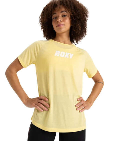 CAMISETA MANGA CORTA TRANSPIRABLE ROXY COLOR AMARILLO 1