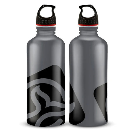 BOTELLA GRIS LOGO NEGRO 0´75 BOCA ANCHA TAPA ROSCA 1