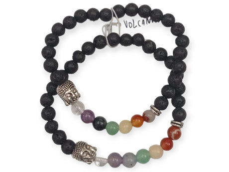 Pulsera 7 chakras piedra volcánica 1