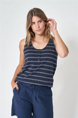 CAMISETA TIRANTE RALLAS BATELA COLOR MARINO 2