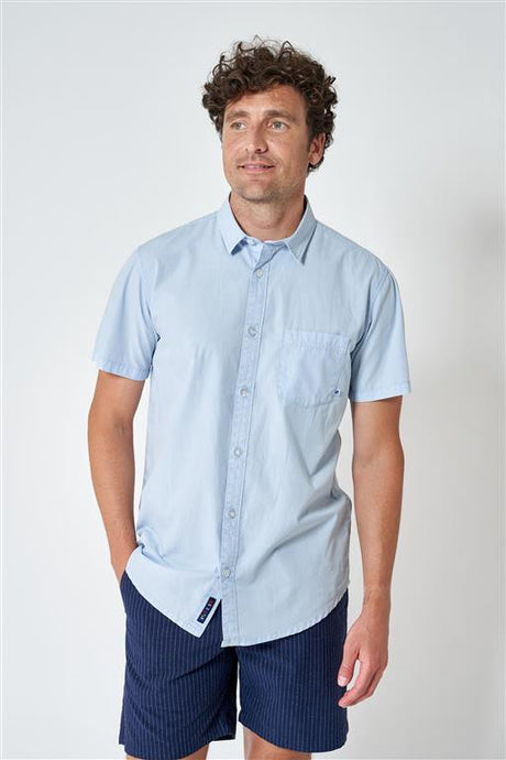 CAMISA LISA BATELA COLOR CELESTE 1