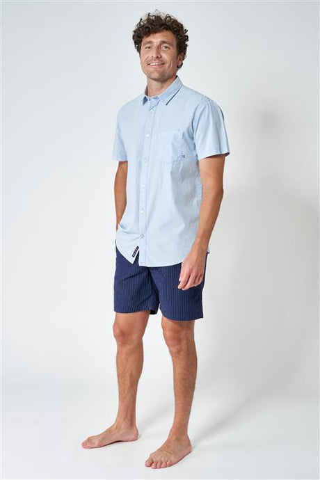 CAMISA LISA BATELA COLOR CELESTE 2