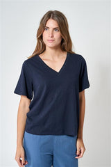 CAMISETA PICO BATELA COLOR MARINO 1