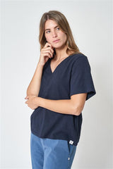 CAMISETA PICO BATELA COLOR MARINO 2