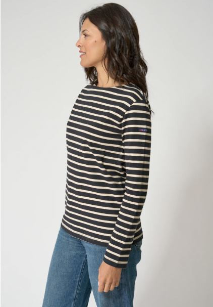 CAMISETA MARSELLESA BATELA CLÁSICA M.L. NGR/CRUDO 1