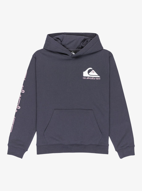 SUDADERA NIÑO QUIKSILVER CAPUCHA LOGO PECHO Y MANGA 1