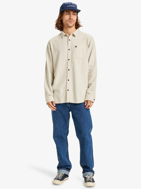 CAMISA HOMBRE FRANELA TEJIDO AGRADABLE COLOR CRUDO MARCA QUIKSILVER 1