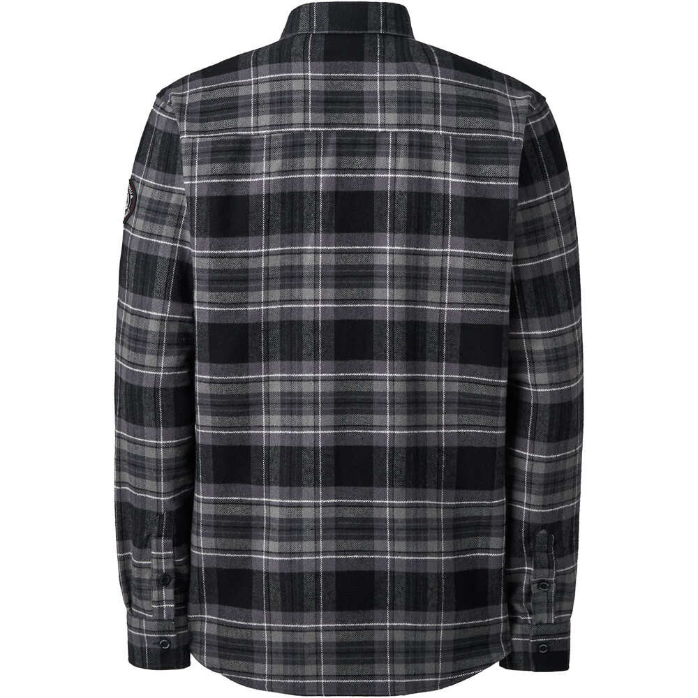 CAMISA FRANELA CUADROS PARA HOMBRE MARCA TERNUA NEGRO GRIS 2
