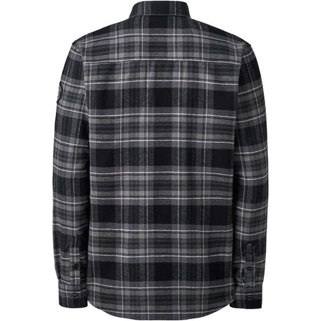 CAMISA FRANELA CUADROS PARA HOMBRE MARCA TERNUA NEGRO GRIS 2