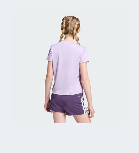 CAMISETA DEPORTIVA PARA NIÑA DE MARCA ADIDAS COLOR LILA MALVA 2