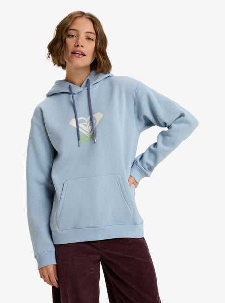 SUDADERA ALGODON PARA CHICA CAPUCHA COLOR CELESTE MARCA ROXY 1