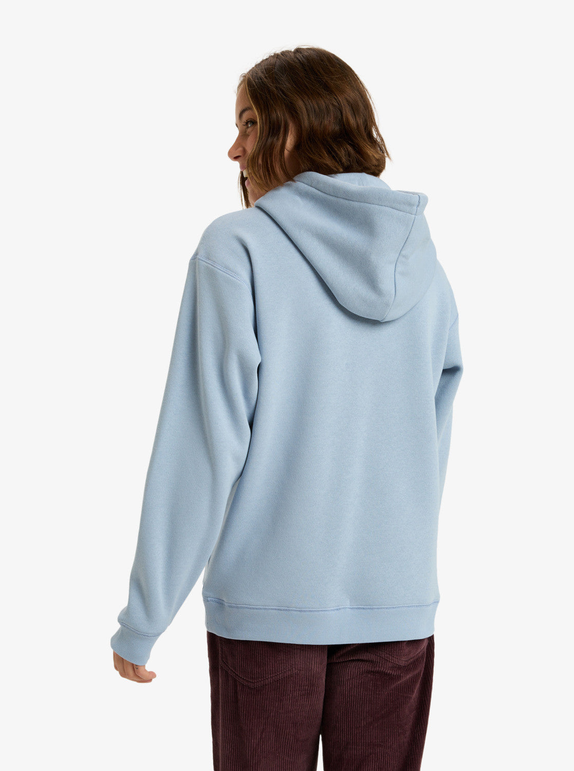 SUDADERA ALGODON PARA CHICA CAPUCHA COLOR CELESTE MARCA ROXY 2