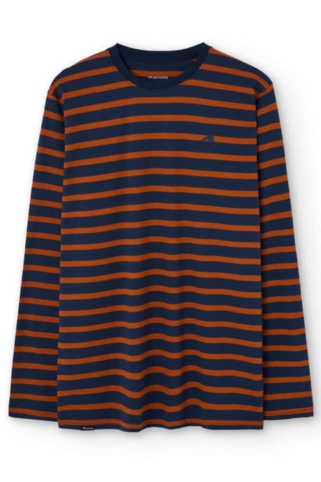 CAMISETA ANGA LARGA ASTORE PARA HOMBRE RAYAS FINAS NARANJA ARINO 1