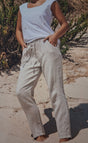 PANTALON DE LINO  BEIGE SCUSI