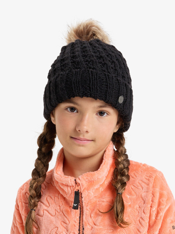 GORRO LANA POMPOM PELO NÑA 1