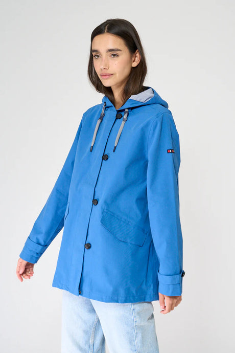 GABARDINA BATELA AZUL ALGODÓN 1