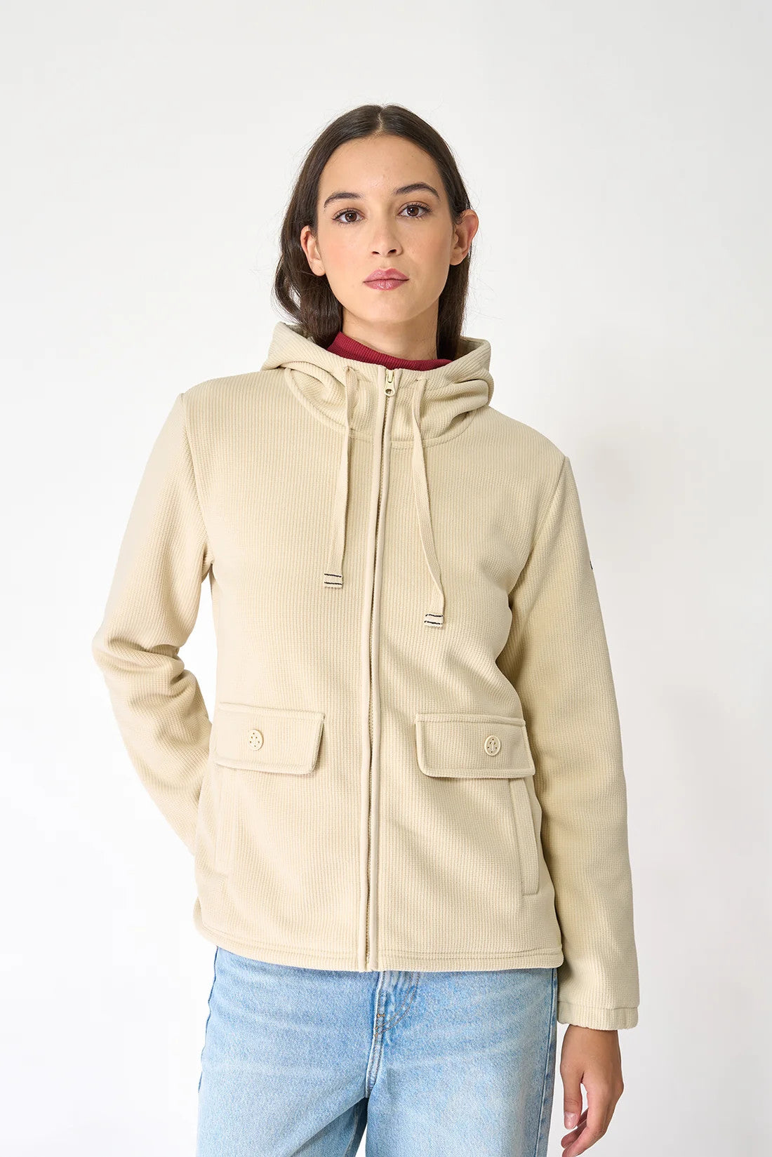 CHAQUETA POLAR CAPUCHA MUJER 2