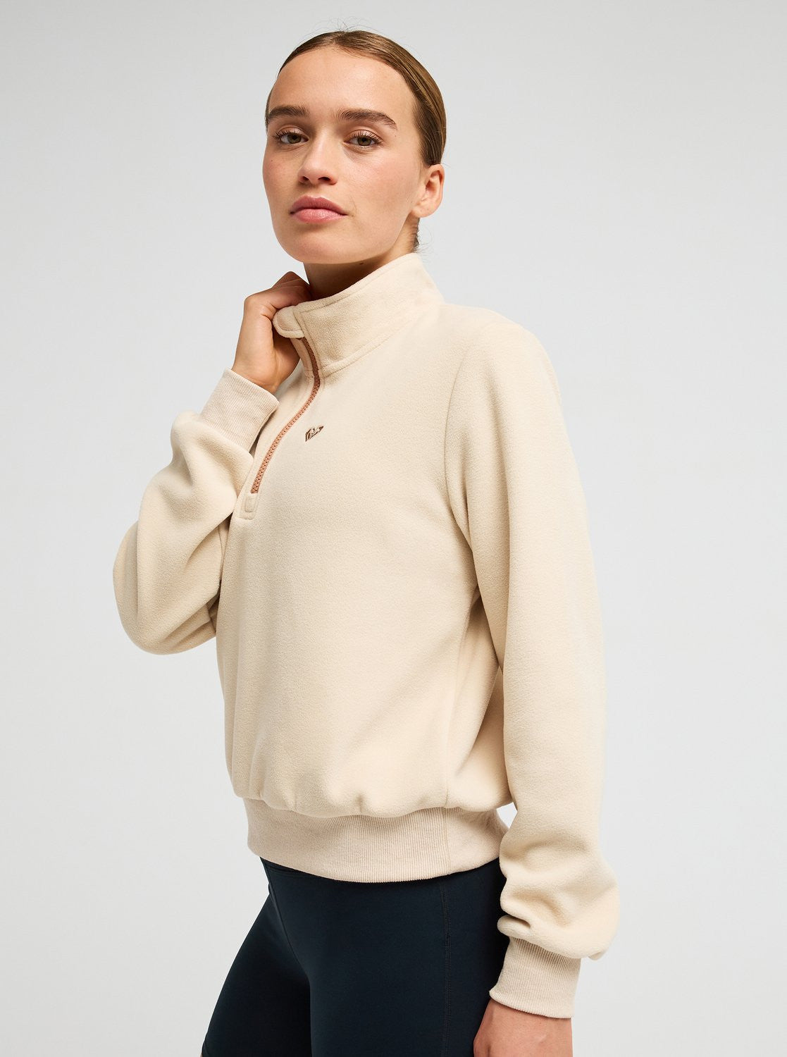 SUDADERA ROXY WAVES OF WARMTH BEIGE 2