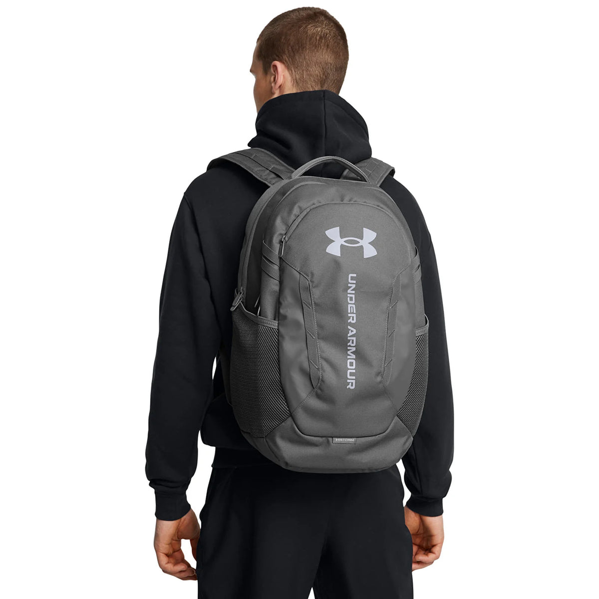 MOCHILA UA HUSTLE 6.0 GRIS 2