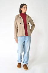 CHAQUETA BATELA FELPA BEIGE 1