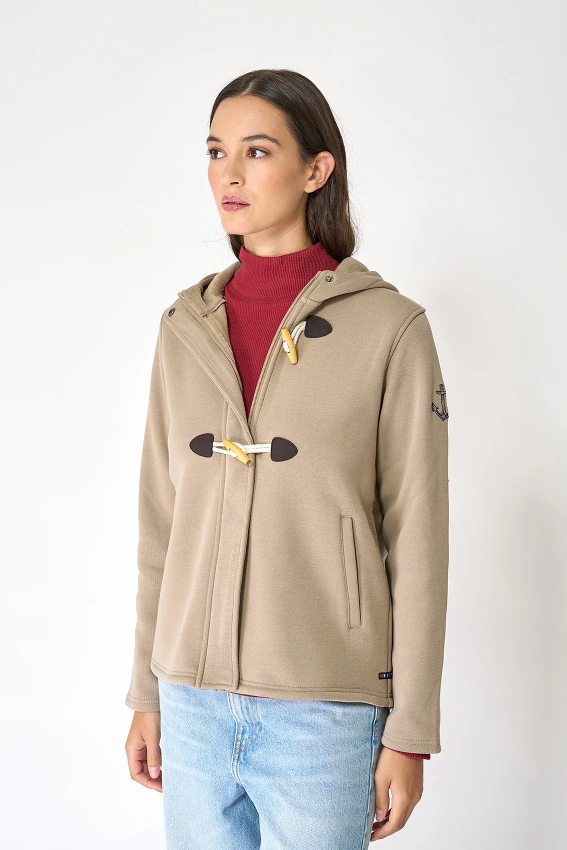 CHAQUETA BATELA FELPA BEIGE 2