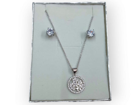Conjunto collar árbol vida acero 3 1