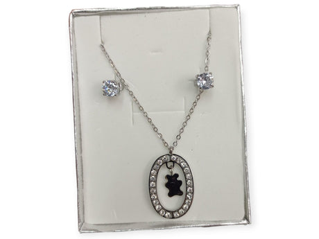 Conjunto collar osito acero 1
