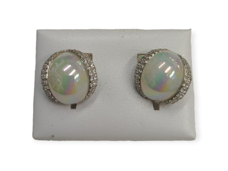 Pendientes clip irisado 1