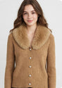 CHAQUETA CON CUELLO DE PELO,COLOR CAMEL 1