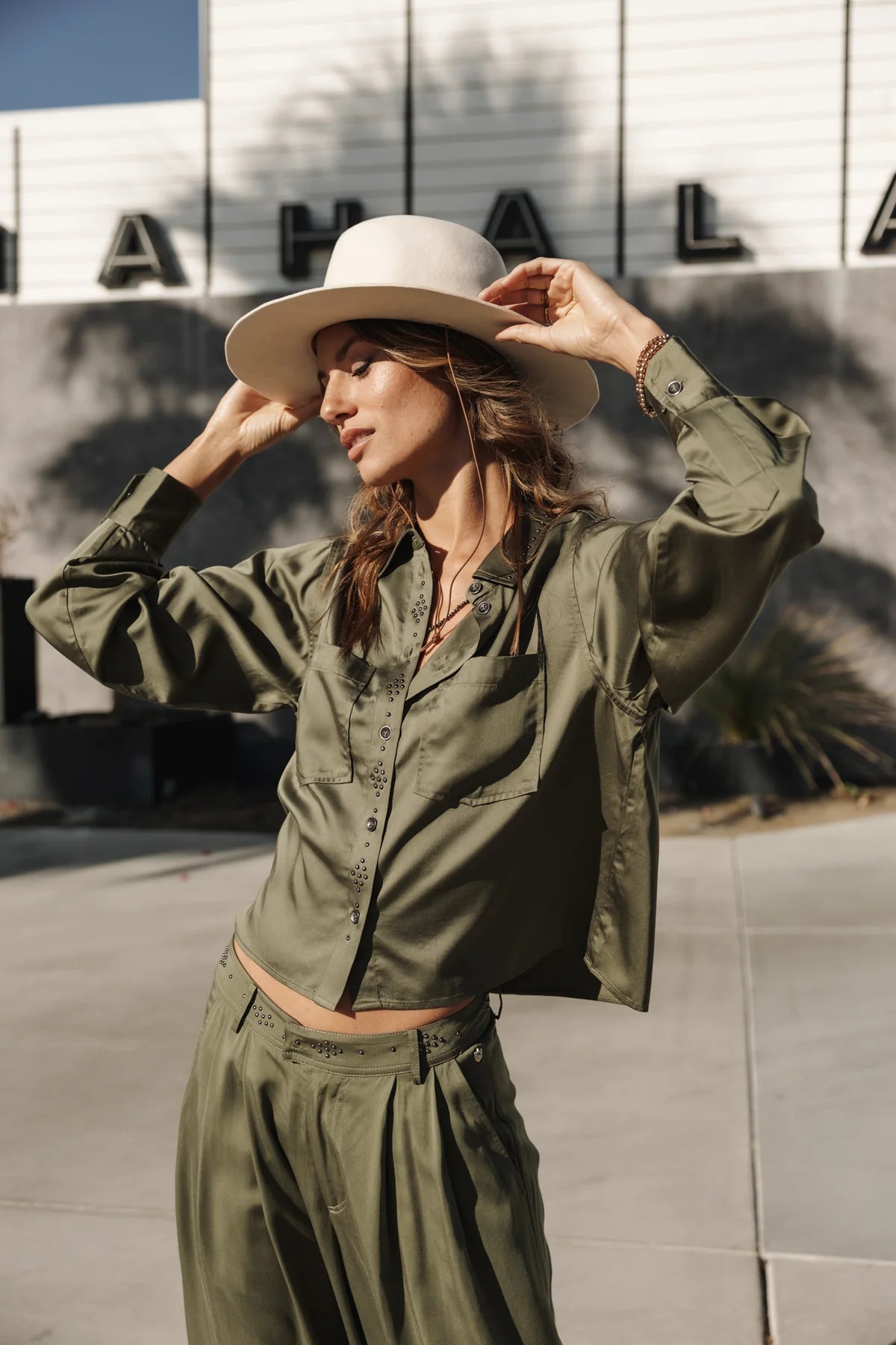 FREEMAN T. PORTER CAMISA HOLGADA CROPPED CARETINA SILKEN