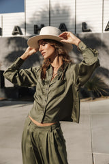FREEMAN T. PORTER CAMISA HOLGADA CROPPED CARETINA SILKEN