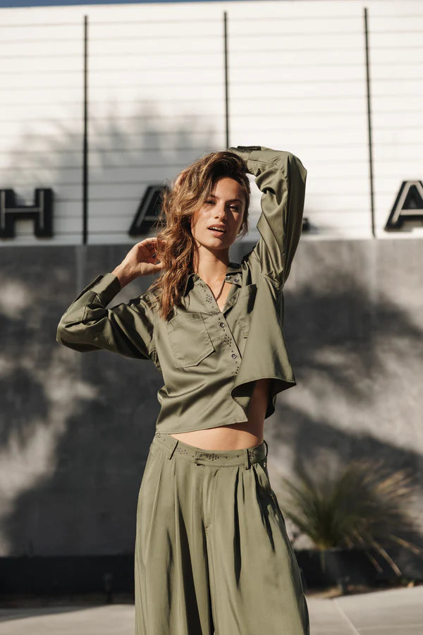 FREEMAN T. PORTER CAMISA HOLGADA CROPPED CARETINA SILKEN