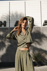 FREEMAN T. PORTER CAMISA HOLGADA CROPPED CARETINA SILKEN