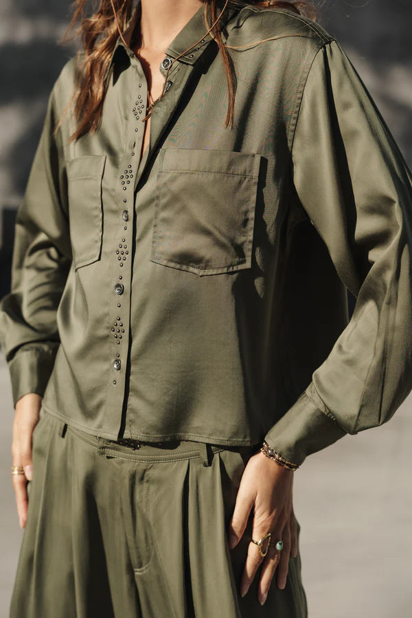 FREEMAN T. PORTER CAMISA HOLGADA CROPPED CARETINA SILKEN