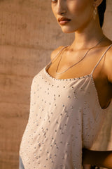 FREEMAN T. PORTER TOP TIRANTES TACHAS NUDE ELJY PLAIN